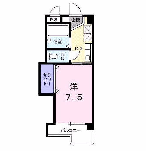 【北九州市門司区柳町のマンションの間取り】