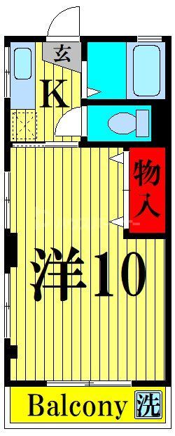 江戸川区本一色のマンションの間取り