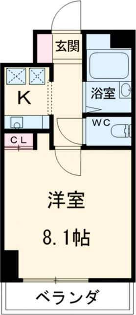 愛知県名古屋市千種区星が丘元町（マンション）の賃貸物件の間取り