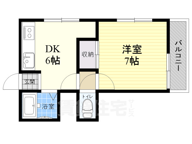 箕面市萱野のマンションの間取り