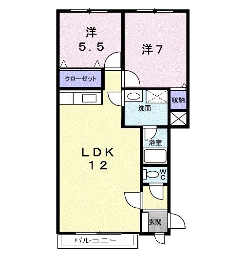 プラドール北広島の間取り