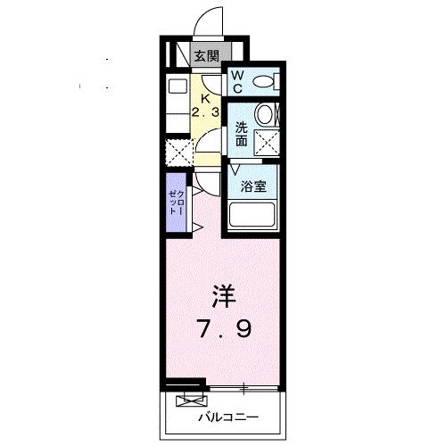 新居浜市若水町のアパートの間取り