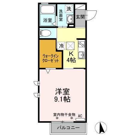 D-room茜部の間取り