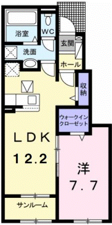 伊勢市下野町のアパートの間取り