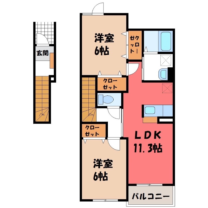 クレメント・プリムロ－ズの間取り