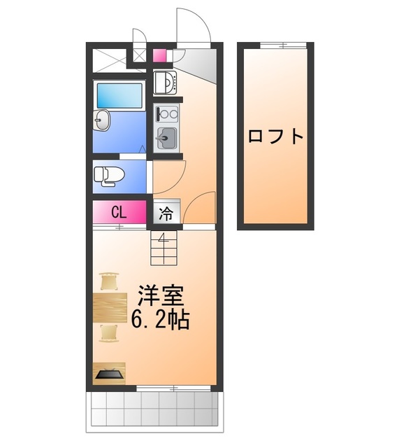 岸和田市作才町のマンションの間取り