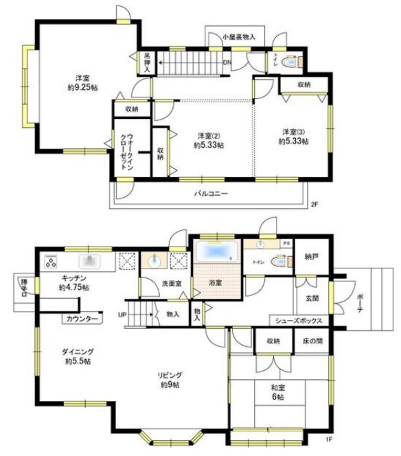 浜野町貸家の間取り