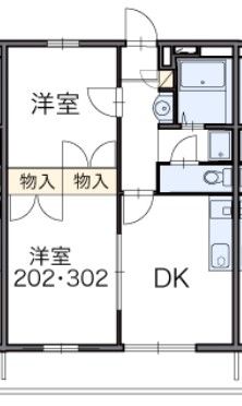 我孫子市南新木のアパートの間取り