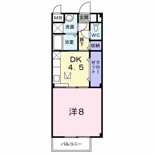 北九州市門司区旧門司のアパートの間取り