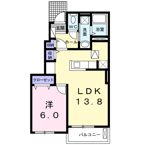 【グラース　ヴァイオレットの間取り】