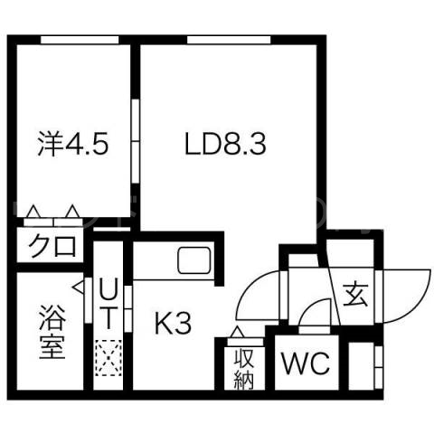 札幌市白石区菊水六条のマンションの間取り