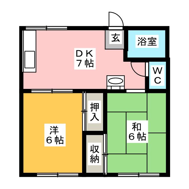 第２コーポこばやしの間取り