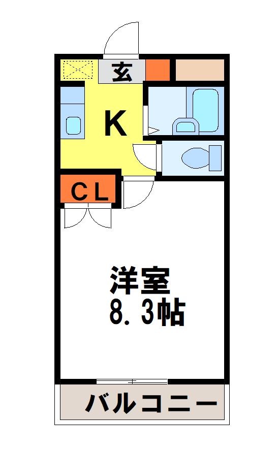 ウイングス学園通りN館の間取り