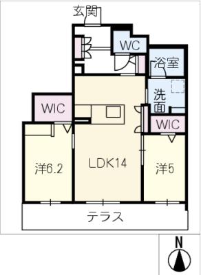 シャーメゾンステージ津駅前の間取り