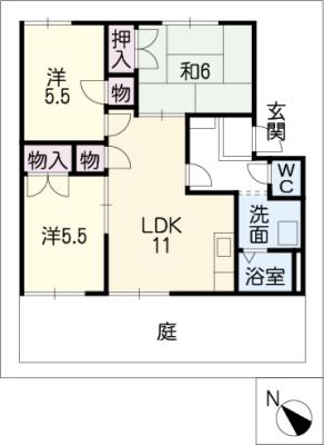 サンフレッシュＢ棟の間取り