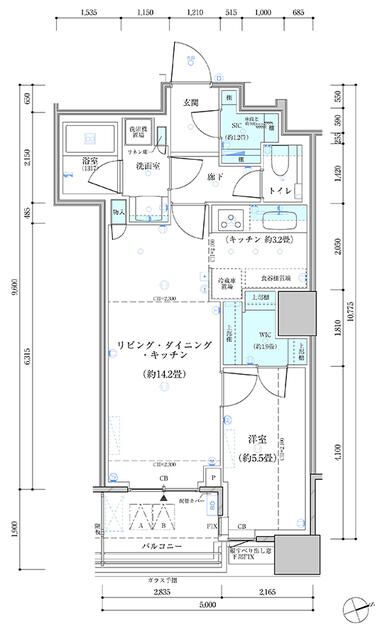 パークタワー勝どきサウスの間取り