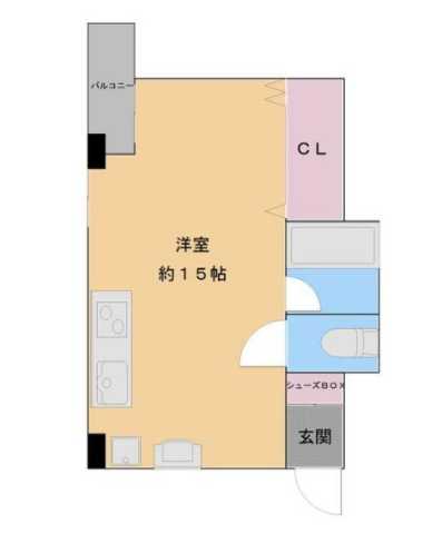 台東区花川戸のマンションの間取り