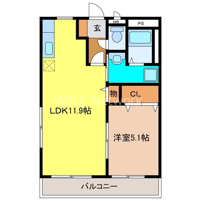 元町パークビルの間取り