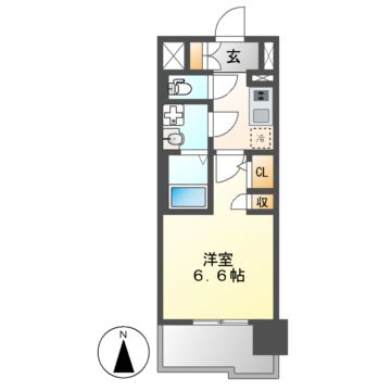 エスリード葵 広小路通の間取り