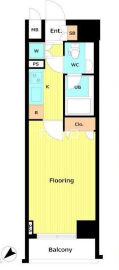 中央区銀座のマンションの間取り