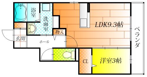 松原市天美西のアパートの間取り