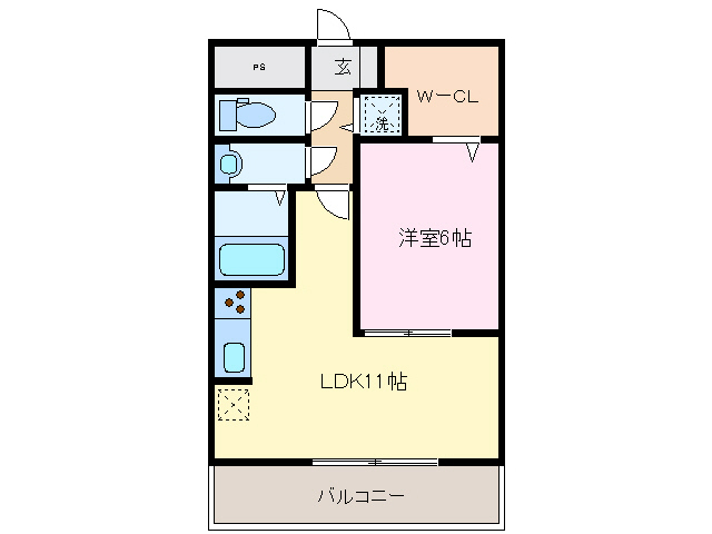 ウッドベルスクエアＢ棟の間取り