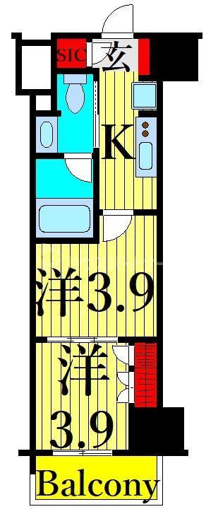 台東区下谷のマンションの間取り