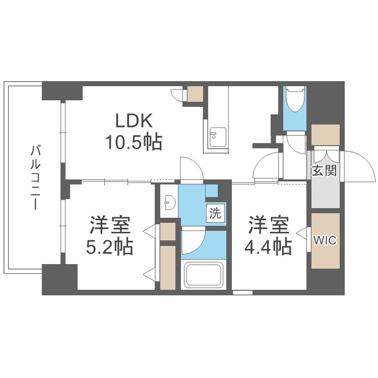 大阪市北区堂山町のマンションの間取り