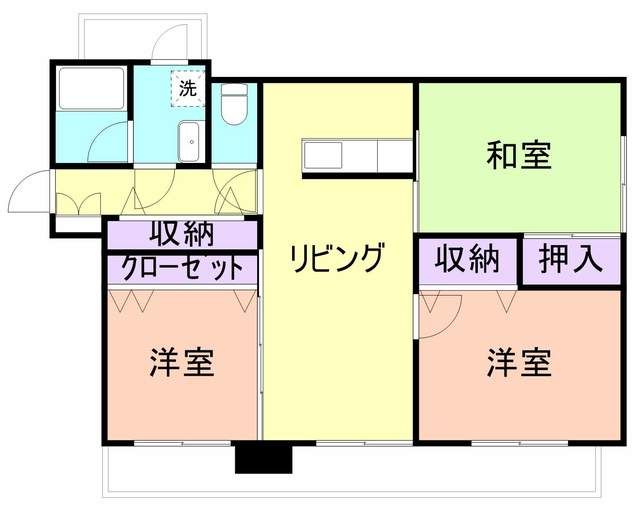 和歌山市黒田のマンションの間取り