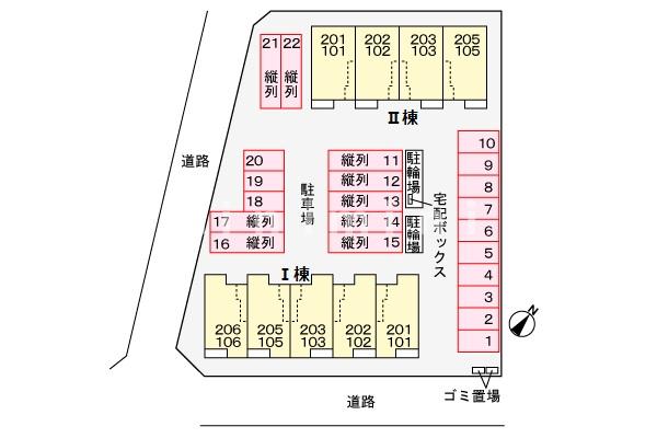 【上益城郡益城町大字広崎のアパートの駐車場】