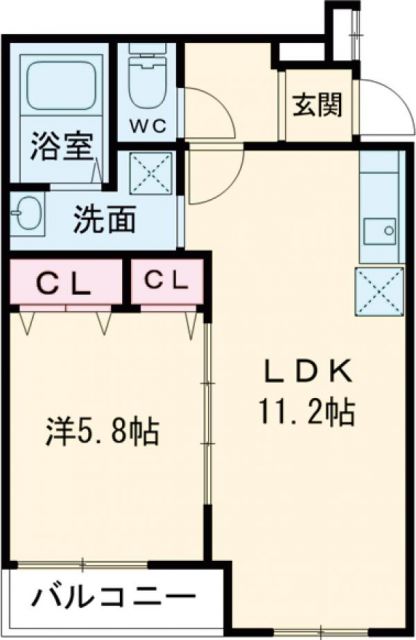 フジパレス堺白鷺WESTの間取り