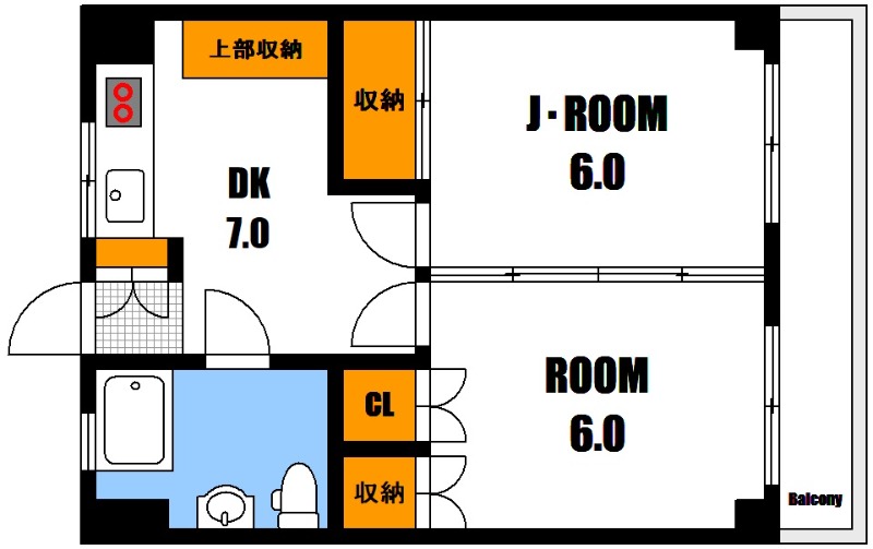 広島市東区牛田新町のマンションの間取り