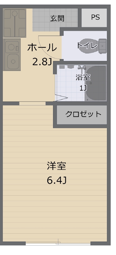 名古屋市緑区鳴海町のアパートの間取り