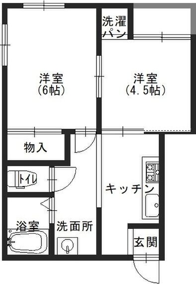 大阪市西成区岸里東のマンションの間取り