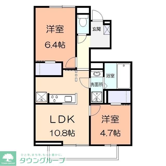 藤沢市辻堂太平台のアパートの間取り