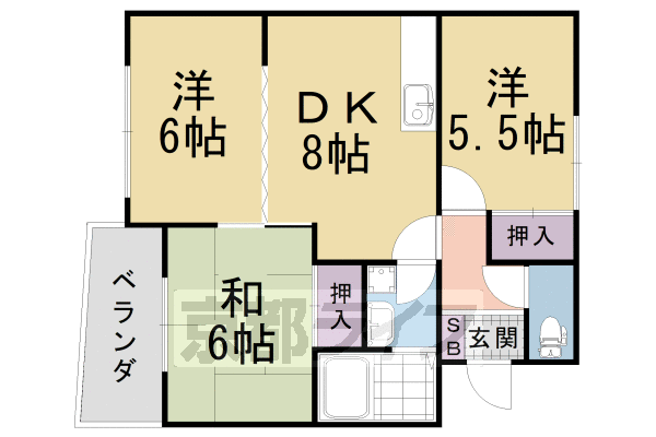 カーサＩＫＵＳＨＩＭＡの間取り