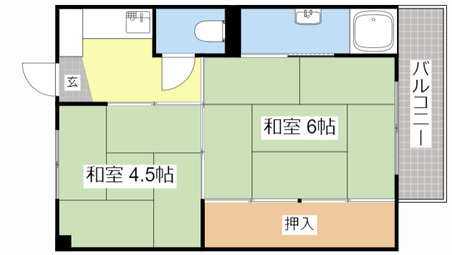 滋賀県長浜市加田町（マンション）の賃貸物件の間取り