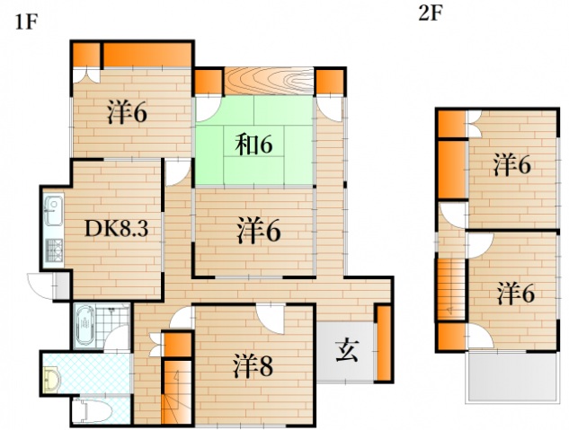 山口県下関市前田２（一戸建）の賃貸物件の間取り