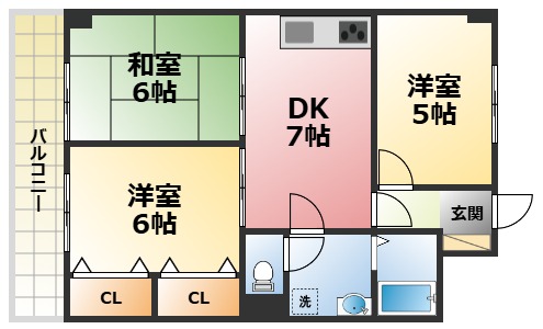パークハイツ大茂の間取り写真