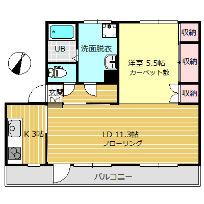 ＭＩＤハイツ駒見の間取り