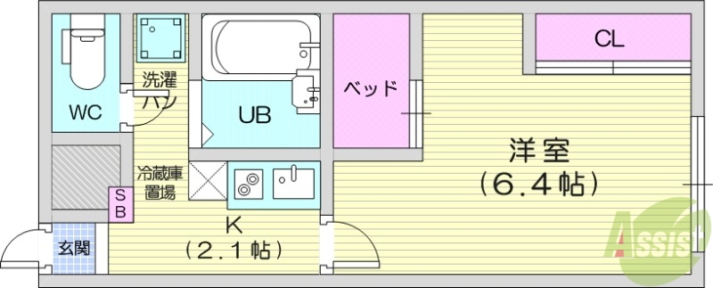 レオパレスグレイスの間取り