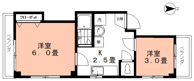 中野区鷺宮のマンションの間取り