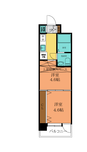 No.47 PROJECT2100小倉駅の間取り