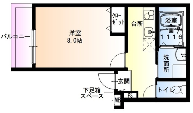 フジパレス浜寺諏訪森東II番館の間取り