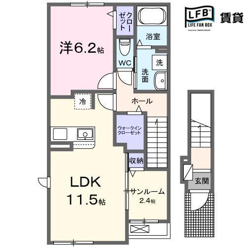 クルールＢの間取り