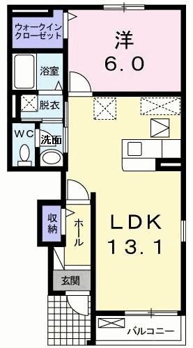 アパルトマン　ベールＢの間取り