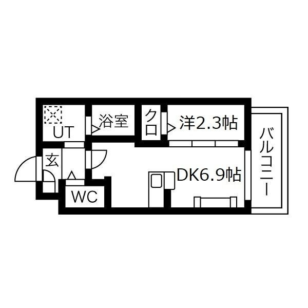 堺市堺区向陵東町のマンションの間取り