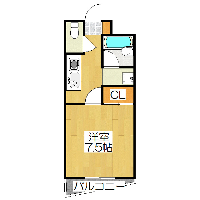 京都市左京区下鴨前萩町のマンションの間取り