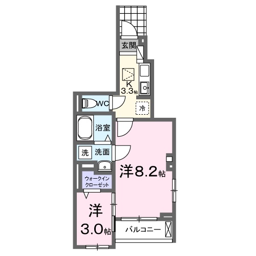 小野市黒川町のアパートの間取り