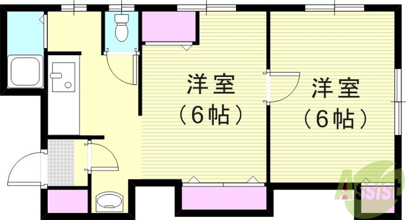 鈴蘭台東ハイツの間取り